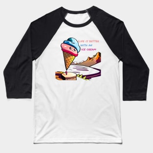 Ice cream Baseball T-Shirt